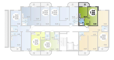 1-к. квартира, 37&nbsp;м²