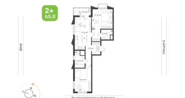 2-к. квартира, 30 м²