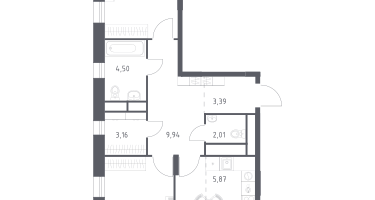 Студия, 69&nbsp;м²
