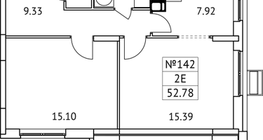 2-к. квартира, 52 м²
