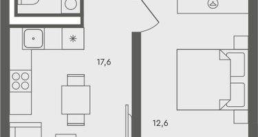 1-к. квартира, 42 м²