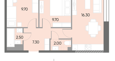 Студия, 47&nbsp;м²