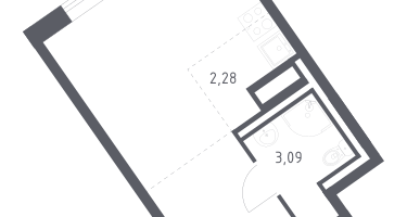 Студия, 21&nbsp;м²