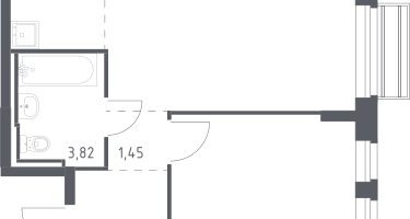 Студия, 38&nbsp;м²