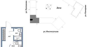 Студия, 20&nbsp;м²