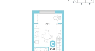 Студия, 21&nbsp;м²