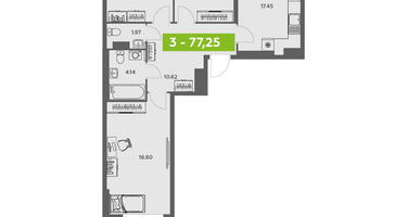 Студия, 77&nbsp;м²