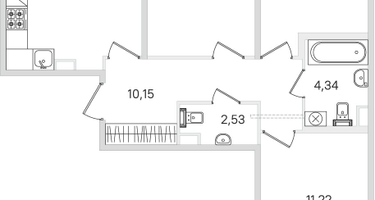 3-к. квартира, 76&nbsp;м²