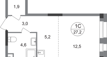 Студия, 27&nbsp;м²