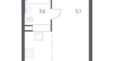 Студия, 23&nbsp;м²
