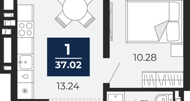 1-к. квартира, 33 м²
