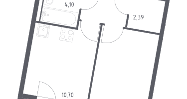 1-к. квартира, 32&nbsp;м²