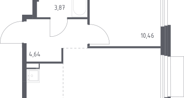 Студия, 37&nbsp;м²