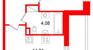 1-к. квартира, 33 м²