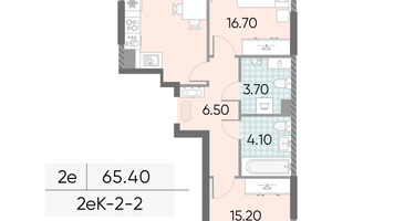 Студия, 65 м²