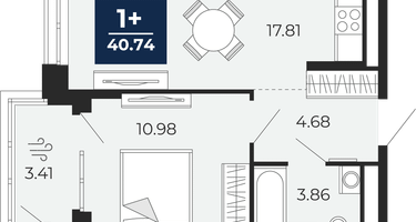 1-к. квартира, 37 м²