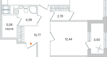 3-комнатная квартира, 88&nbsp;м²