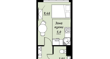 Студия, 21&nbsp;м²