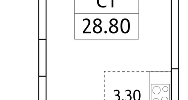 Студия, 28&nbsp;м²