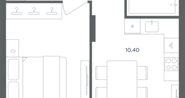 1-к. квартира, 37&nbsp;м²