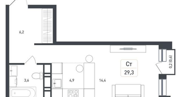 Студия, 30&nbsp;м²