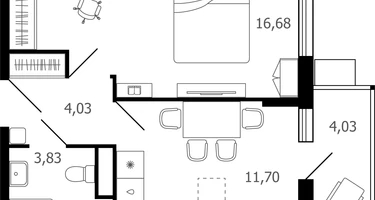 1-к. квартира, 37&nbsp;м²