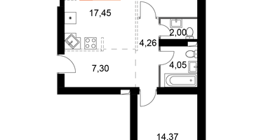 3-к. квартира, 59 м²