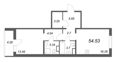 Студия, 55&nbsp;м²