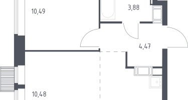 Студия, 36&nbsp;м²