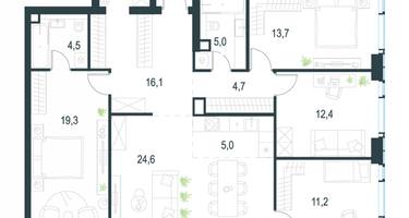 5-к. квартира, 116&nbsp;м²