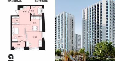 1-к. квартира, 47&nbsp;м²