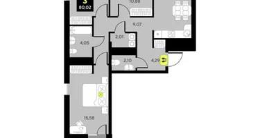 3-к. квартира, 80&nbsp;м²