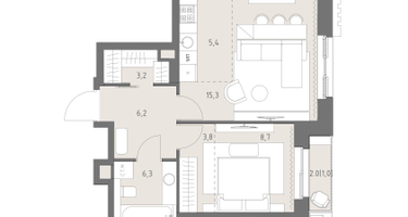2-к. квартира, 49 м²