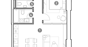 2-к. квартира, 58 м²