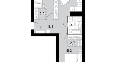 2-к. квартира, 61&nbsp;м²