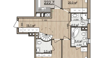 3-к. квартира, 222&nbsp;м²