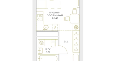 Студия, 28&nbsp;м²