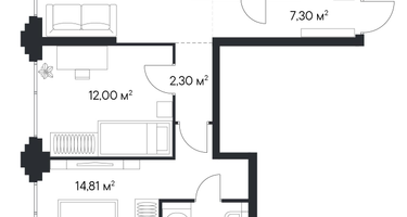 2-к. квартира, 58&nbsp;м²