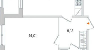 1-к. квартира, 41&nbsp;м²