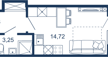 Студия, 24&nbsp;м²