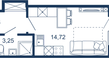 Студия, 24&nbsp;м²