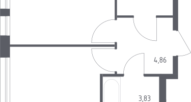1-к. квартира, 34&nbsp;м²