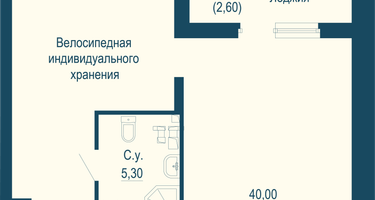 2-к. квартира, 47&nbsp;м²