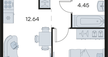 1-к. квартира, 32 м²