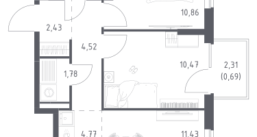 Студия, 50&nbsp;м²