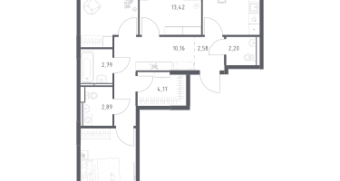 3-к. квартира, 79&nbsp;м²