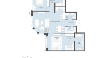 3-к. квартира, 157&nbsp;м²