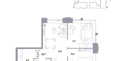 3-к. квартира, 50&nbsp;м²