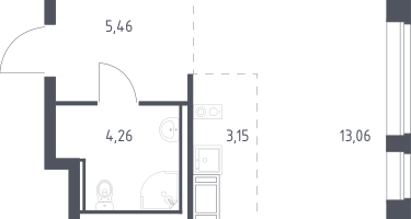 Студия, 25&nbsp;м²