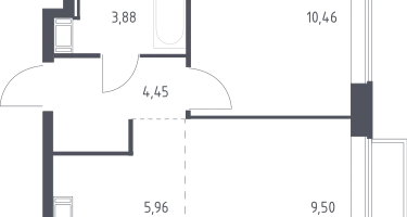 Студия, 34&nbsp;м²